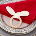 thumbnail image 4 of HUASHENG Easter Napkin Rings Bunny Napkin Rings Set Of 5 Egg Napkin Holders Rings For Banquet Dinning Table Decoration (Bunny Ear B One Size), 4 of 5