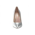 thumbnail image 5 of Charles David Maxx Silver Slip On Pointed Toe Padded Footbed Fabric Dress Pumps (Silver, 6), 5 of 6