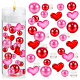 thumbnail image 6 of Valentine’s Day Pearl Vase Fillers Pink Red Floating Faux Pearl Beads Acrylic Heart Pieces for Holiday Wedding Home Table Centerpiece Decoration, 6 of 9
