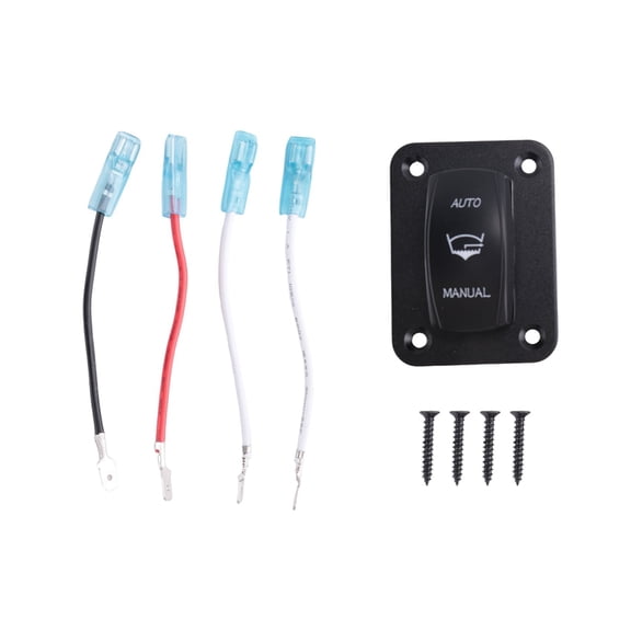 3Way Bilge Pump Rocker Switch Panel 4 Pin ON--(ON) SPDT Auto/Manual Momentary Switch for Marine Boat Yacht Waterproof