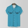 thumbnail image 2 of Camisas De Vestir Para Hombre Camisa de manga corta de verano digital 3D para hombre Camisa informal de talla grande (Blue, M), 2 of 3