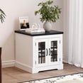thumbnail image 3 of Yeshouse Aparador con espacio de almacenamiento, vitrina con puertas de cristal, toma de corriente integrada, placa superior negra con relieve, para cocina, barra de café, despensa, sala de estar, 3 of 7