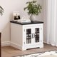 thumbnail image 3 of QinaQin Aparador buffet con almacenamiento, puertas de vidrio y contacto eléctrico integrado, cubierta superior en relieve color negro para cocina o coffee bar, 3 of 7