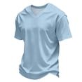 thumbnail image 2 of LWavelet V Neck Mens T-Shirts Short Sleeve Summer Comfort Shirts for Men Classic Casual Summer Basic Tee Shirt, 2 of 7