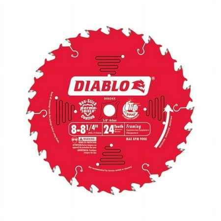 Diablo 8 in. Dia. x 5/8 in. Carbide Tip Framing Blade 24 teeth 1 pc.