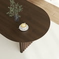 thumbnail image 4 of MAYEERTY 79x40x30 Modern Oval Dining Table, Contemporary Home Wood Kitchen Table, Walnut Color​, 4 of 9