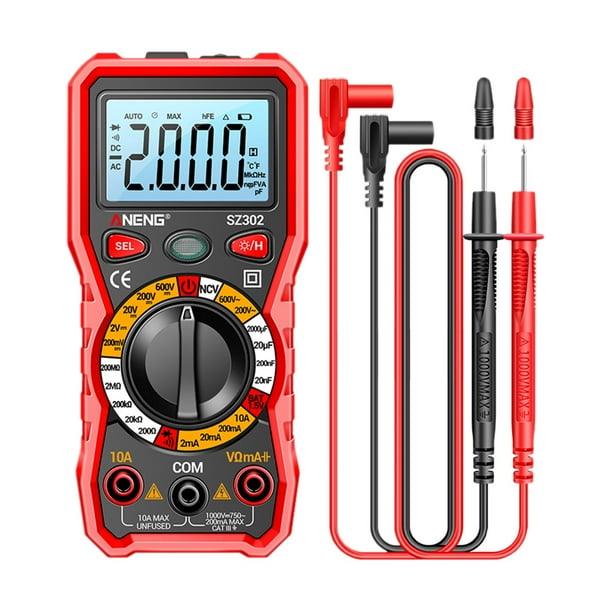 Medidor multifunción Yotijar Digital LCD rojo