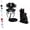 Black, variant on Cat and Small Dog Harness and Leash Set, Adjustable H-Style Pet Harness with Oversized Sheer Bow, Lightweight Dressy Walking Set (Lavender,L)