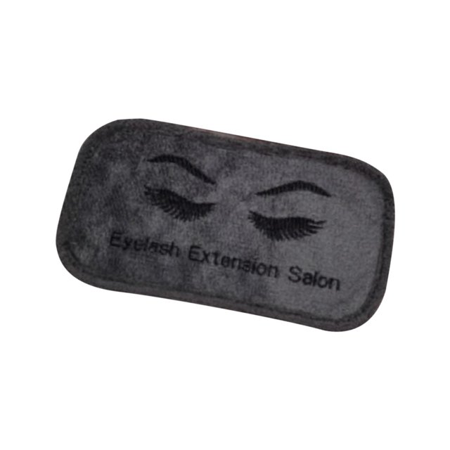 maskred Durable Eyelash Extension Forehead Pad Microfiber Holder Extension Soft Tray Gray 9 x 19cm 1Set