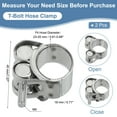 thumbnail image 2 of Uxcell T-Bolt Hose Clamp, Intercooler Pipe Tube Clamps, Stainless Steel Radiator Hose Clamp 23-25mm, 2 of 6