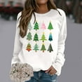 thumbnail image 4 of Christmas Tree Sweatshirts for Women 2025 Long Sleeve Crewneck Holiday Xmas Graphic Sweatshirt Pullover Tops, 4 of 5