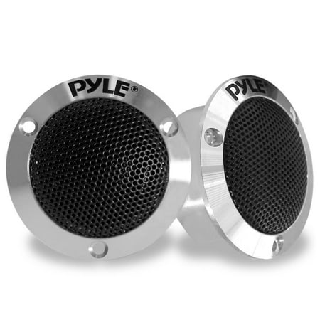Pyle Dual Titanium Dome Car Audio Tweeters 1 Pair 1” Voice Coil 80 Watts at 4-Ohm, 2.5"