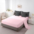 thumbnail image 5 of spefrowx Black White Bow Queen Bedding for Teens, Cartoon Heart Silhouette Bedding Comforter Set Queen, Pink Reversible, 7-Piece, 5 of 6