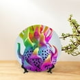 thumbnail image 6 of Kdxio Colorful Glitter Dagon Fruit Bone China Decorative Plate Ceramic Decorative Plate for Home Office Wall Stand Decorative Plates for Home Bedroom-7in, 6 of 6