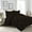 Chocolate/Black, variant on D.N.G. BEDDINGS 3 Piece Luxury Two Tone Diamond Ruffle Pattern Comforter Set Premium Super Soft All Season 800 Thread Count, 100% Egyptian Cotton, Oversized Super King Size Burgundy/Black Solid Color