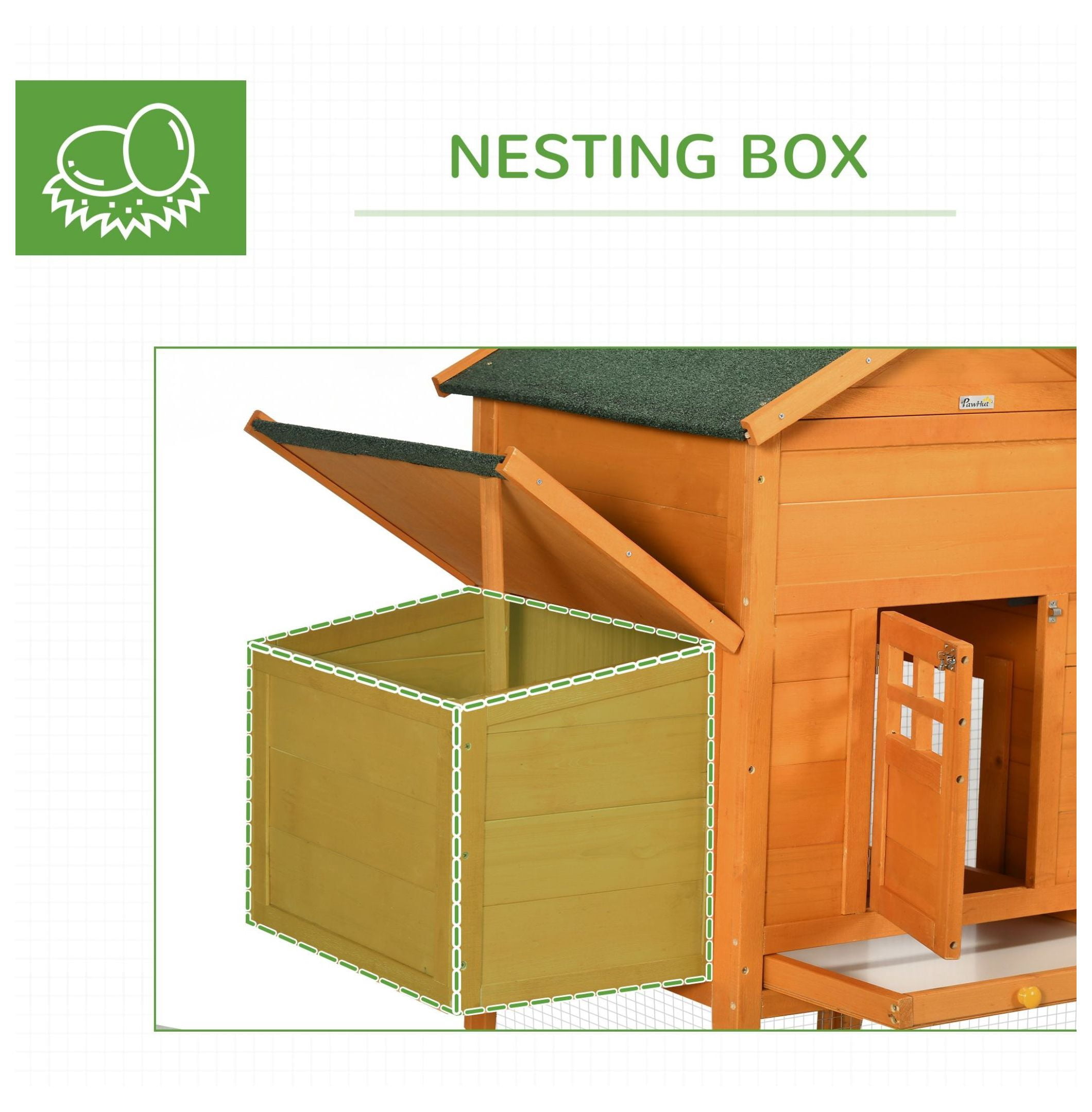 Extra Large Chicken Coop, Outdoor Hen House Poultry Cage with Removable Tray, Hen House Quail Hutch for Outdoor Backyard, Orange