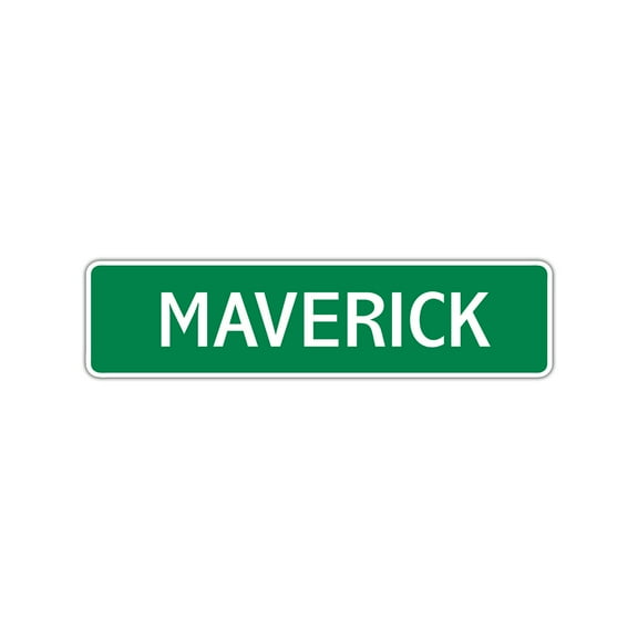Maverick Boys Children Name KIds Letter Printed Plaque Indoor Outdoor Decoration Label Wall Novelty Aluminum Sign 4"x13.5"