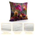 thumbnail image 4 of Orinice Flowers Graphic Decorative Cushion Throw Pillow Cover for Home Couch Square Living Room Bed Sofa Soft and Durable 1PC 22x22in, 4 of 5
