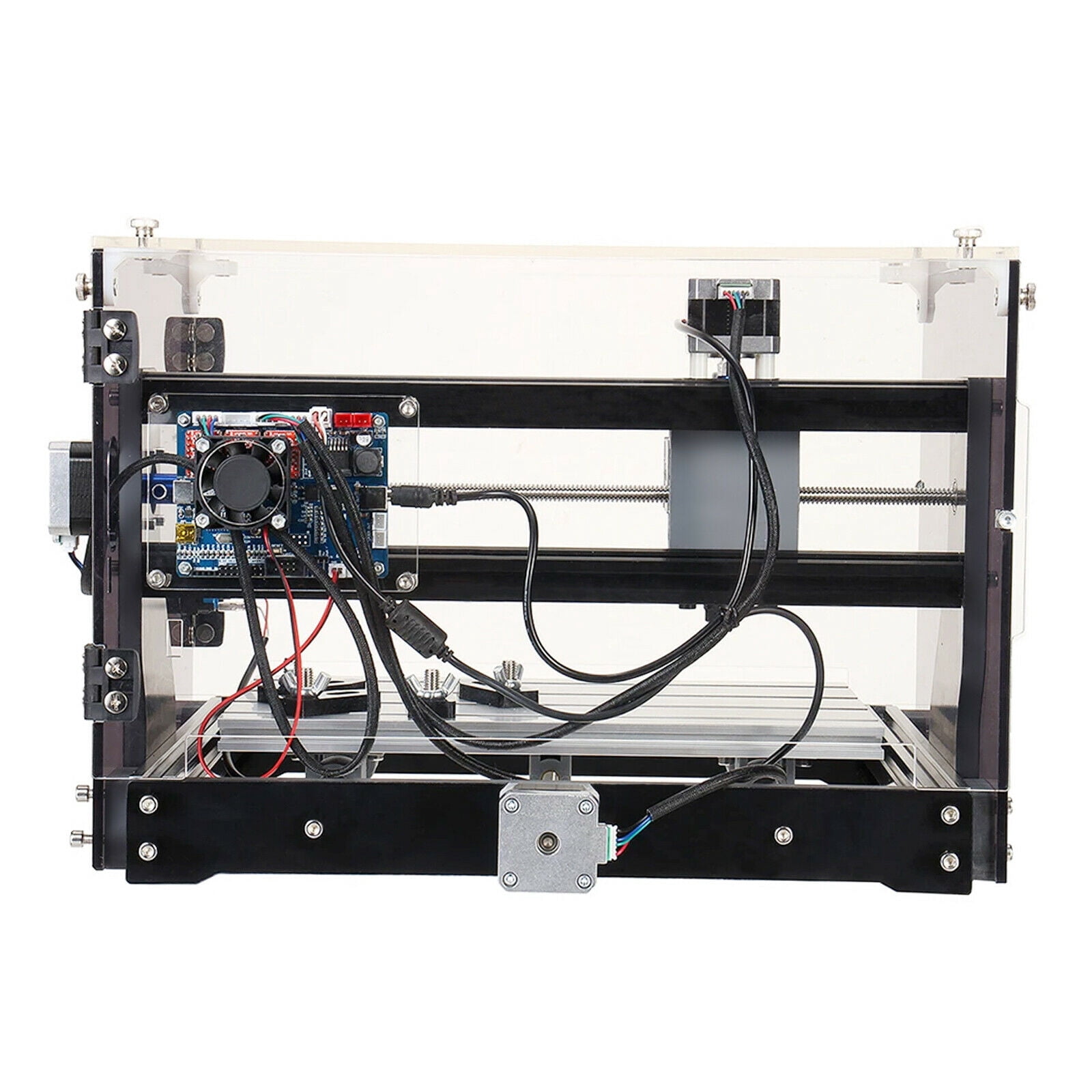 Desktop CNC Router Engraver 3018-SE V2 3-Axis Plywood Carving For Home DIY USB 3 Axis 3D Desktop Mil Machine 3018-SE V2 CNC Router Engraver DIY Spindle 80W CNC Router Machine