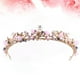 thumbnail image 3 of Diademas de novia con flores de cristal rosa, accesorios para el cabello para bodas (HG253), 3 of 7