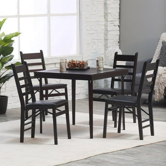 Cosco 32 Wood Folding Table Espresso Black Com