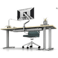 thumbnail image 2 of We're it Spine Cable Management - Expandable Wire Organizer for Desk, 51" Height Range, Silver, 2 of 5