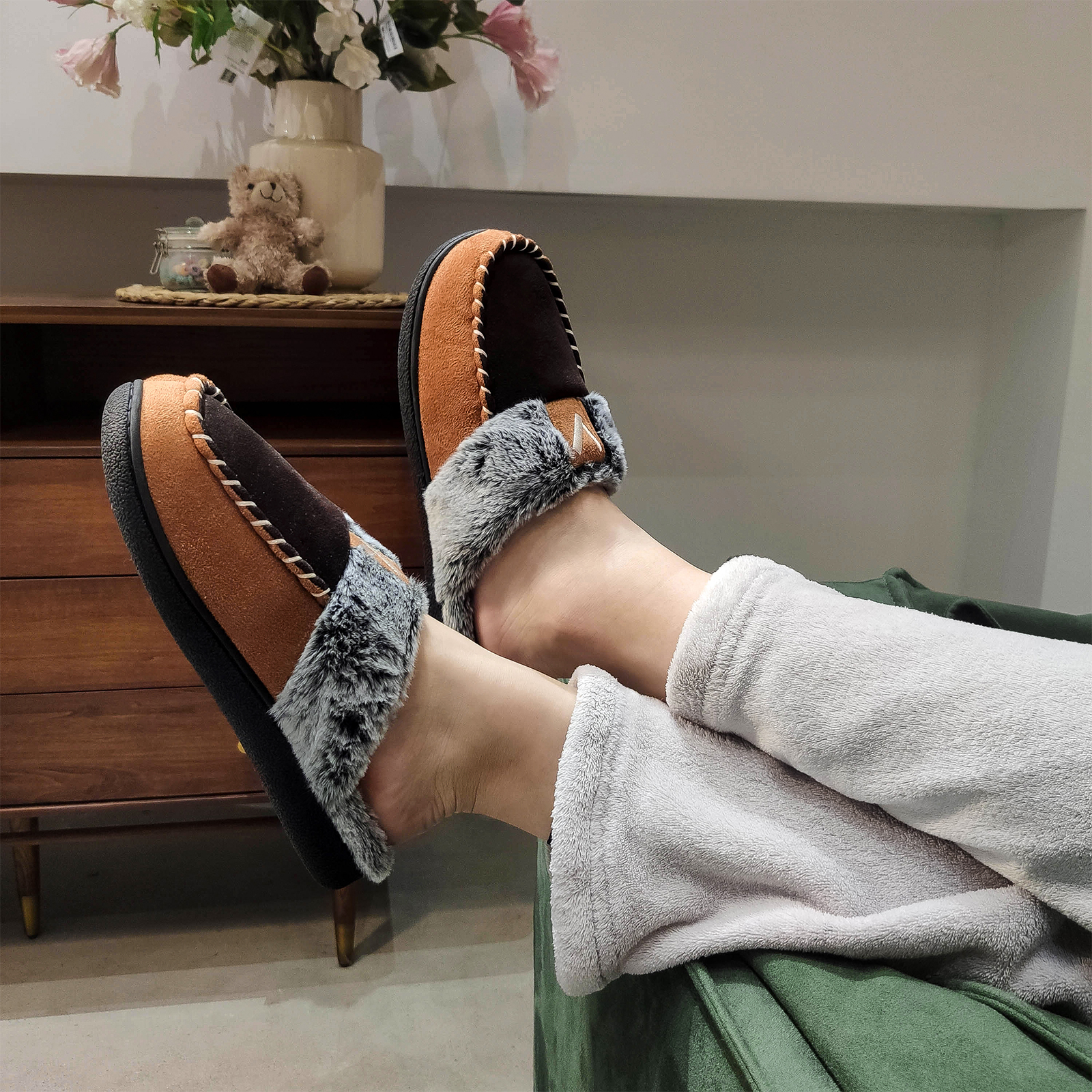 Vonmay Women's Fuzzy Moccasin Memory Foam Slipper photo 6