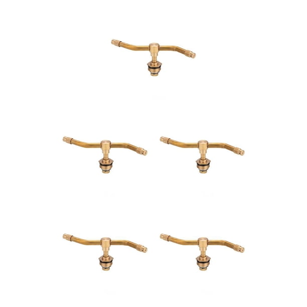 Naiovety Rociador automático para jardín, sistema de riego de 1/2 pulgadas, boquilla de riego para patio, reemplazo de rociador, rociador de área 2 brazos 5piezas Naiovety CBP237586