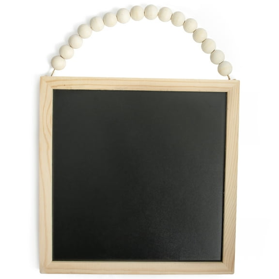 Hello Hobby DIY Natural Wood Frame Chalkboard with Beaded Handle