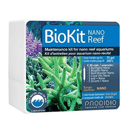 Prodibio Bio Reef Kit Nano Saltwater Maintenance 30/ 1Ml Nano Vial Up To 30 Gal (Pack of