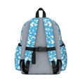 thumbnail image 3 of Blue White Butterfly Pattern Cute School Backpack with Padded Back and Adjustable Shoulder Straps 13.4"x11"x4.7", 3 of 5