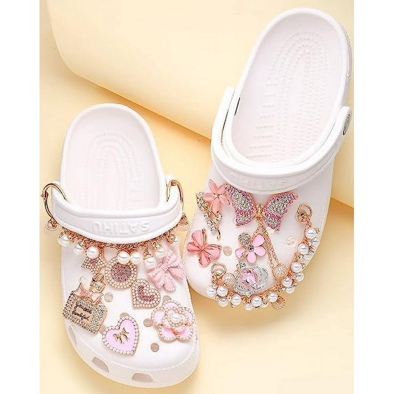 Croc Pink Croc Charms PVC Letter Pack For Shoes, Clogs, Sandals
