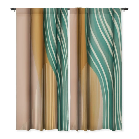 Society6 Rachel Szo Morning Swim Single Panel Room Darkening Window Curtain 50" x 96"