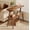 Brown, variant on Fnova End Table Narrow Side Tables Modern Wooden Sofa Table with Storage Shelf, Farmhouse Bedside Table, Easy Assembly, Corner Table, Drink Table for Living Room, Bedroom, Nightstand