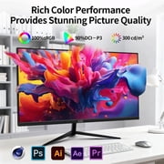 ZZA 32 Inch 4K UHD 3840x2160 60Hz VA Gaming Computer Monitor AdaptiveSync Premium HDR10 100% sRGB IPS PC Monitors