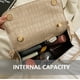 thumbnail image 4 of Bolso de mano pequeño de piel de cocodrilo para mujer, bolso de hombro, clásico, tipo billetera, con asa superior, de piel sintética, con cremallera, 4 of 7