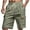 Army Green, variant on hoksml Summer Men Cotton Linen Cargo Shorts Solid Color Elastic Waist Drawstring Multi Pocket Outdoor Lightweight Hiking Beach Shorts