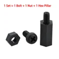 thumbnail image 3 of M2 M3 M4 M5 M6 Motherboard PCB Pillars Spacers Black White Nylon Hex Standoff Thread Male To Female Phillips Screw Bolt Nut Set, 3 of 5