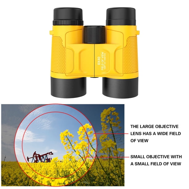 Nuevos binoculares plegables 8X40 para niños, telescopio educativo para aprendizaje y observación de aves.