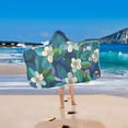 thumbnail image 5 of Blue and Green Floral Hooded Beach Towel Kids Bath Towels Quick Dry for Pool Swiming 50" x 23.5" Microfiber Soft Bathrobe, 5 of 7