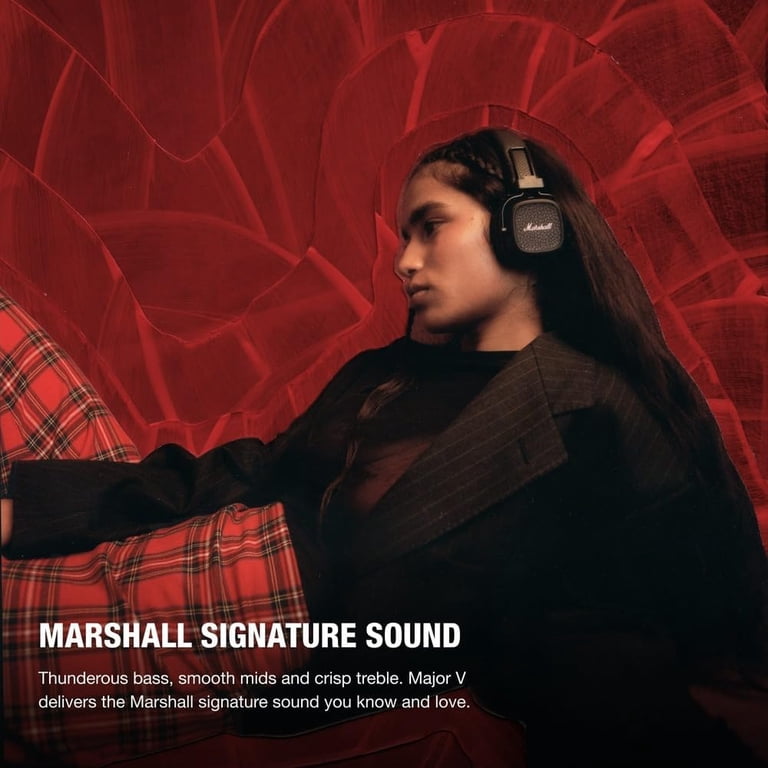 Marshall, Major V Wireless On-Ear Headphones, BLK, Bluetooth 5.3