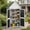 Black and White, variant on Aivituvin Outdoor Storage Shed with All Around Strong Metal Frame, Wooden Tool House with Floor & Adjustable Shelves, Garden Tool Sheds Cabinet for Backyard Garden Patio Lawn 67.1" H (Black＆White)