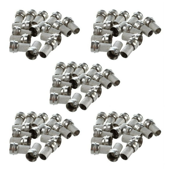 75 Pcs RG6 F-Type Twist-On Coax Coaxial Cable Connector Male for CCTV Camera