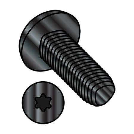 

8-32X1/2 6 Lobe Pan Thread Rolling Screws Thread Rolling Screw Fully Thread Black Oxide & Wax (Pack Qty 10 000) BC-0808RTPB
