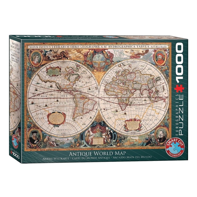 Rompecabezas EuroGraphics Antique World Map de 1000 piezas