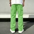 thumbnail image 5 of Resicozy Cargo Pants for Men Stretch Sweatpants Elastic Drawstring Casual Workout Joggers Hiking Tactical Pants with Pockets Green M, 5 of 8