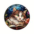 thumbnail image 2 of Panel Del Con Cadena Y Gancho Vitral Gato Acrílico, 2 of 9