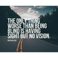 thumbnail image 3 of ArtsyQuotes 14x12 Black Modern Framed Museum Art Print Titled - Helen Keller Quote: No Vision, 3 of 5