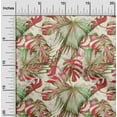 thumbnail image 2 of oneOone Silk Tabby Red Fabric Leaves Craft Projects Decor Fabric Printed By The Yard 42 Inch Wide, 2 of 5