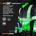 thumbnail image 5 of SafetyShirtz SS360 Northern Lights Hi Vis Zip-Up Hoodie for Men - Heavy-Duty Polyester with Soft Combed Fleece Interior - Enhanced Visibility and Reflective Hoodie, Black - Large, 5 of 6